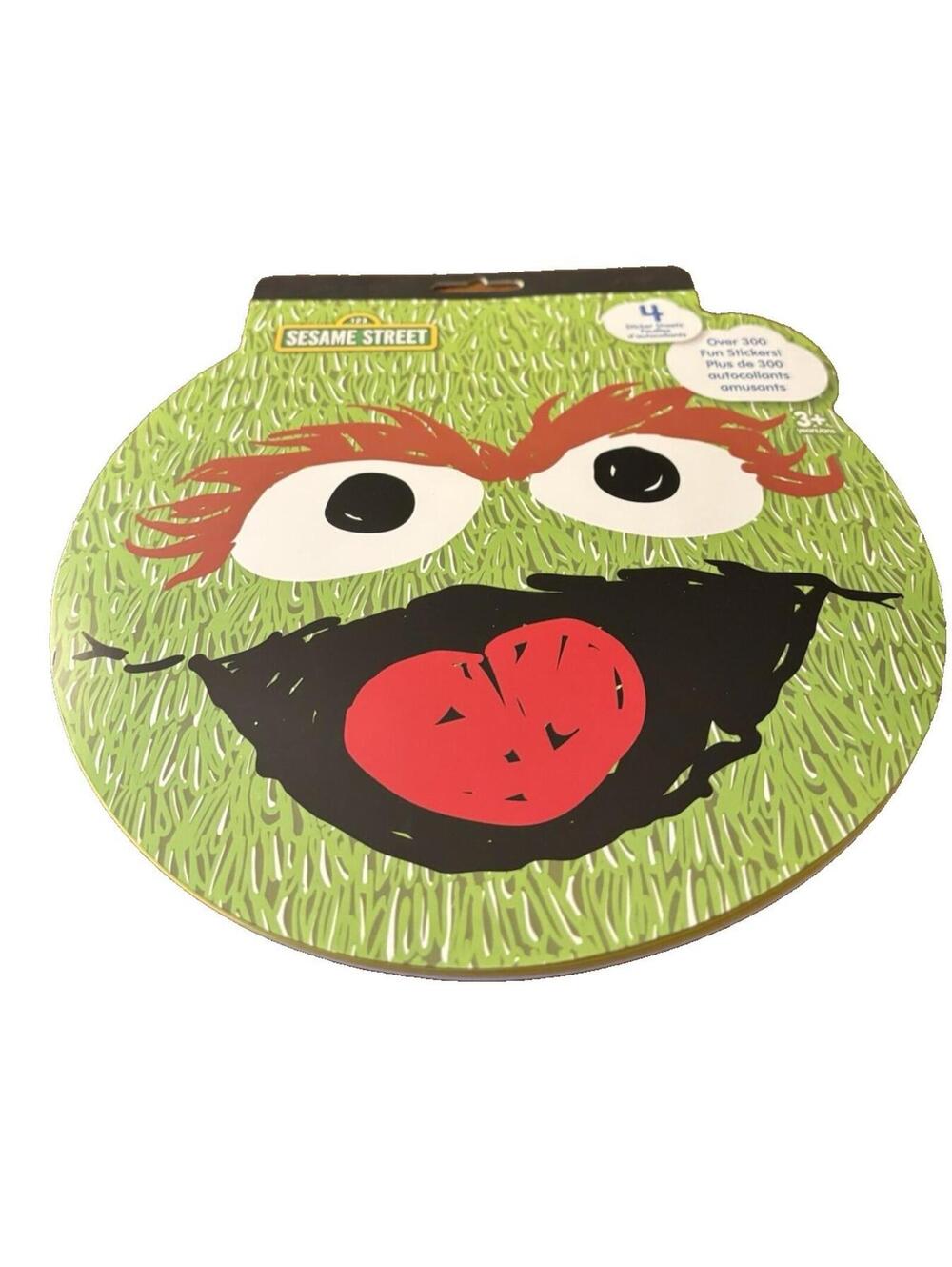 Sesame Street Oscar the Grouch Shaped Sticker Book Over 300 Stickers 4 Sheets